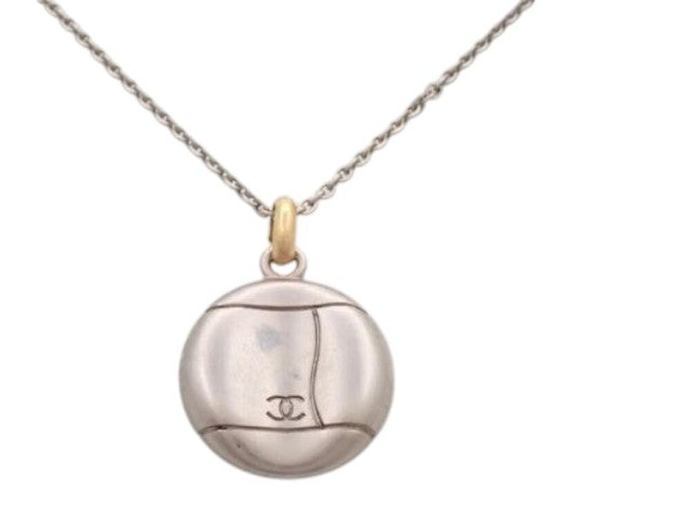 7246 - Chanel Coco Round Necklace Silver And Gold
